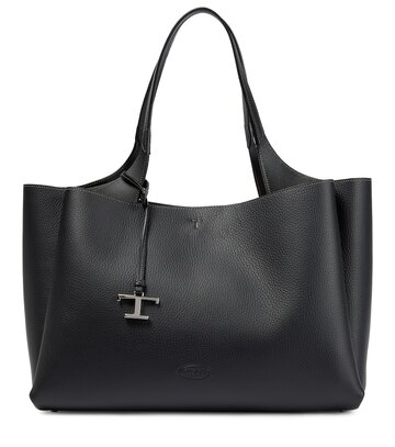 tod's medium leather tote bag in black