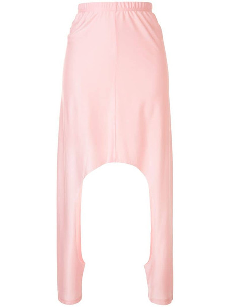Comme Des Garçons cut out detail track pants in pink