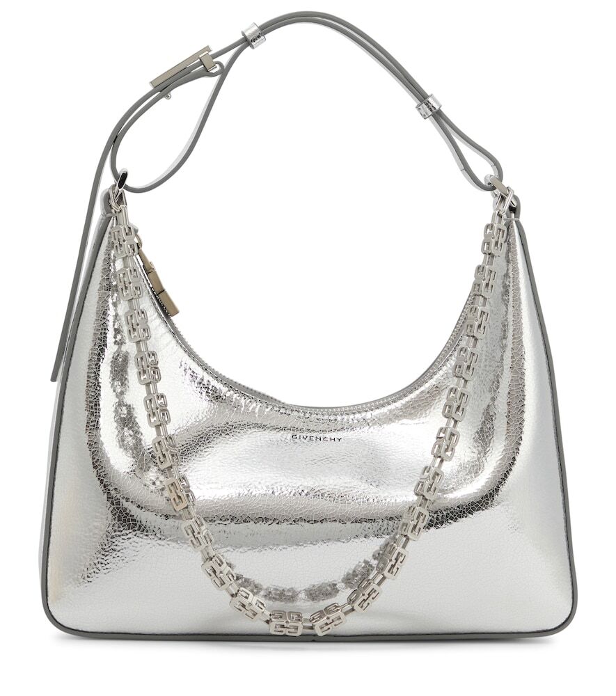 Givenchy Moon Cut Out Small leather shoulder bag in metallic