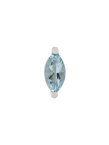 delfina delettrez 18kt gold dots solitaire aquamarine and pearl earring in blue