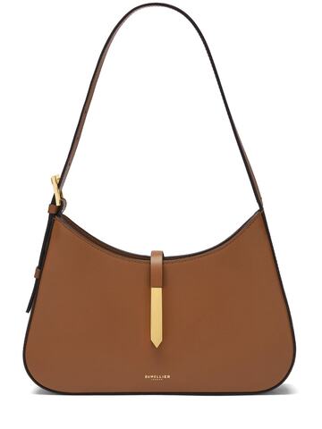 demellier tokyo smooth leather shoulder bag in tan