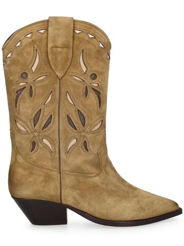 isabel marant 40mm duerto suede ankle boots in taupe