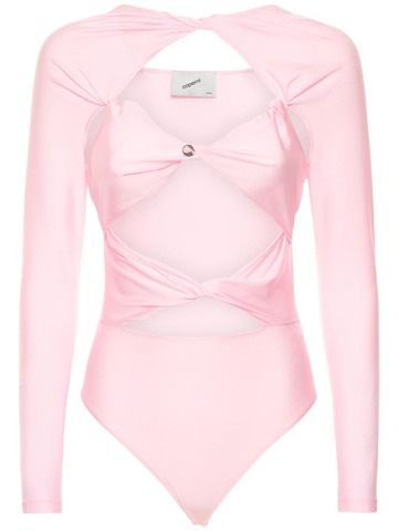 COPERNI Cut Out Stretch Jersey Bodysuit in pink