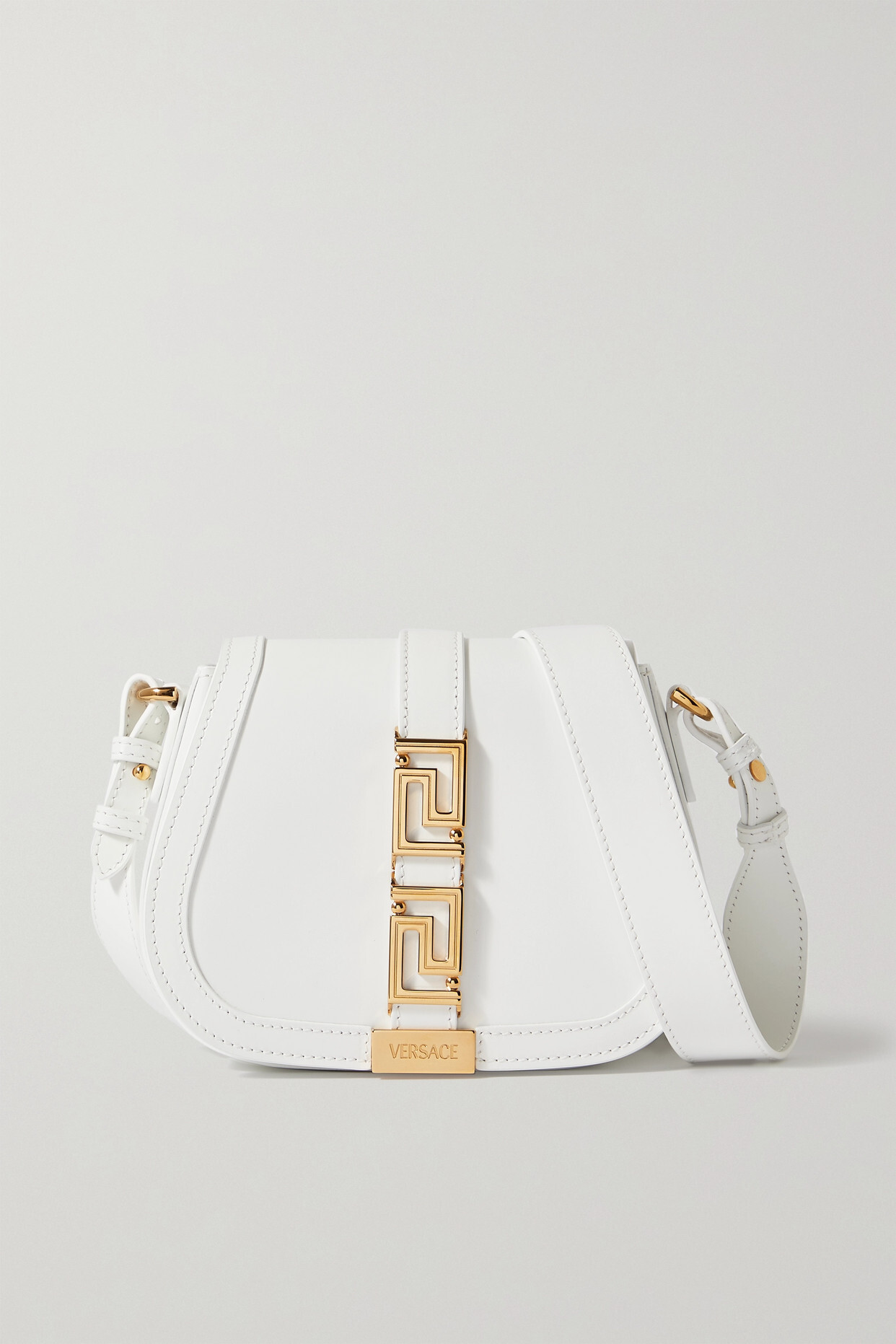 Versace - Small Leather Shoulder Bag - White