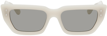 isabel marant off-white slim sunglasses in ivory
