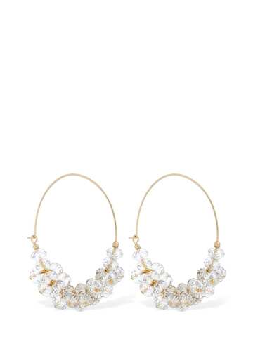 isabel marant polly bead hoop earrings in gold