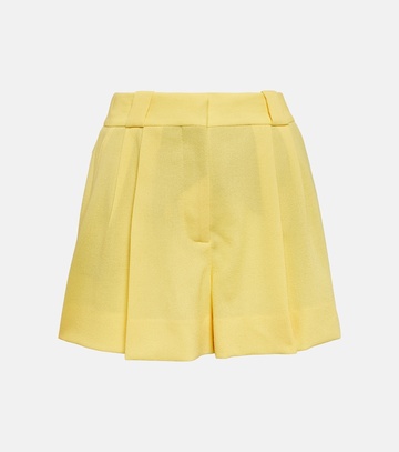 blaze milano selle virgin wool shorts in yellow