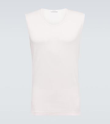 lemaire cotton jersey tank top in neutrals