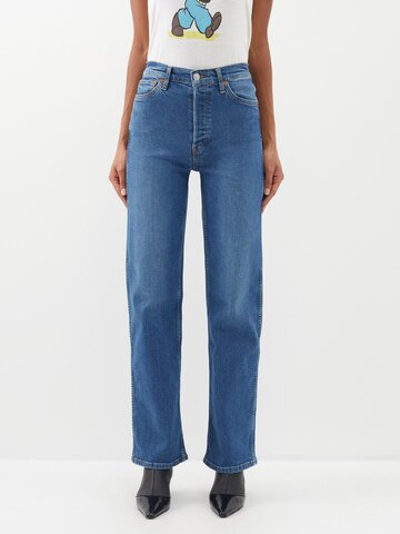 re/done - 90s high-rise straight-leg jeans - womens - denim
