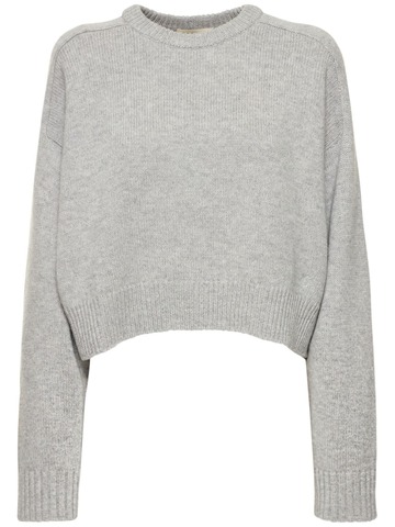 loulou studio bruzzi wool & cashmere sweater in grey
