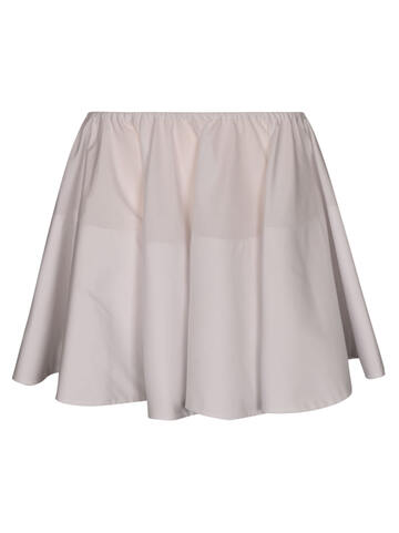 Giovanni Bedin Flared Pleated Short Skirt in white