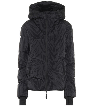 Jet Set Julia tiger-print padded ski jacket in black