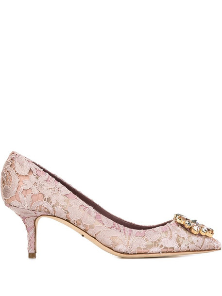 Dolce & Gabbana Bellucci Taormina lace pumps in pink