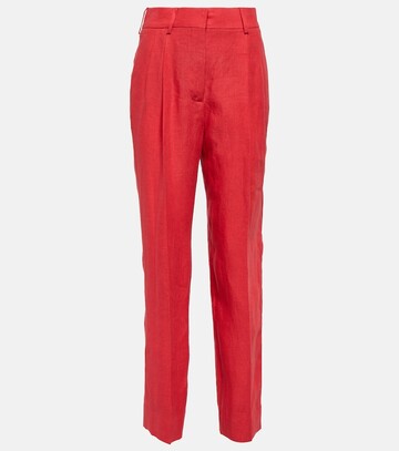 blaze milano banker high-rise straight pants in red