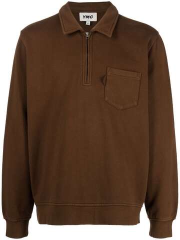 ymc sudden long-sleeve sweatshirt - brown