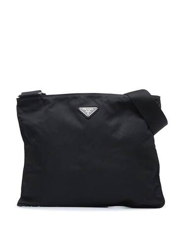 prada pre-owned tessuto crossbody bag - black