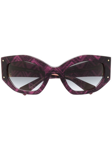 MISSONI EYEWEAR hexagonal-frame sunglasses in purple