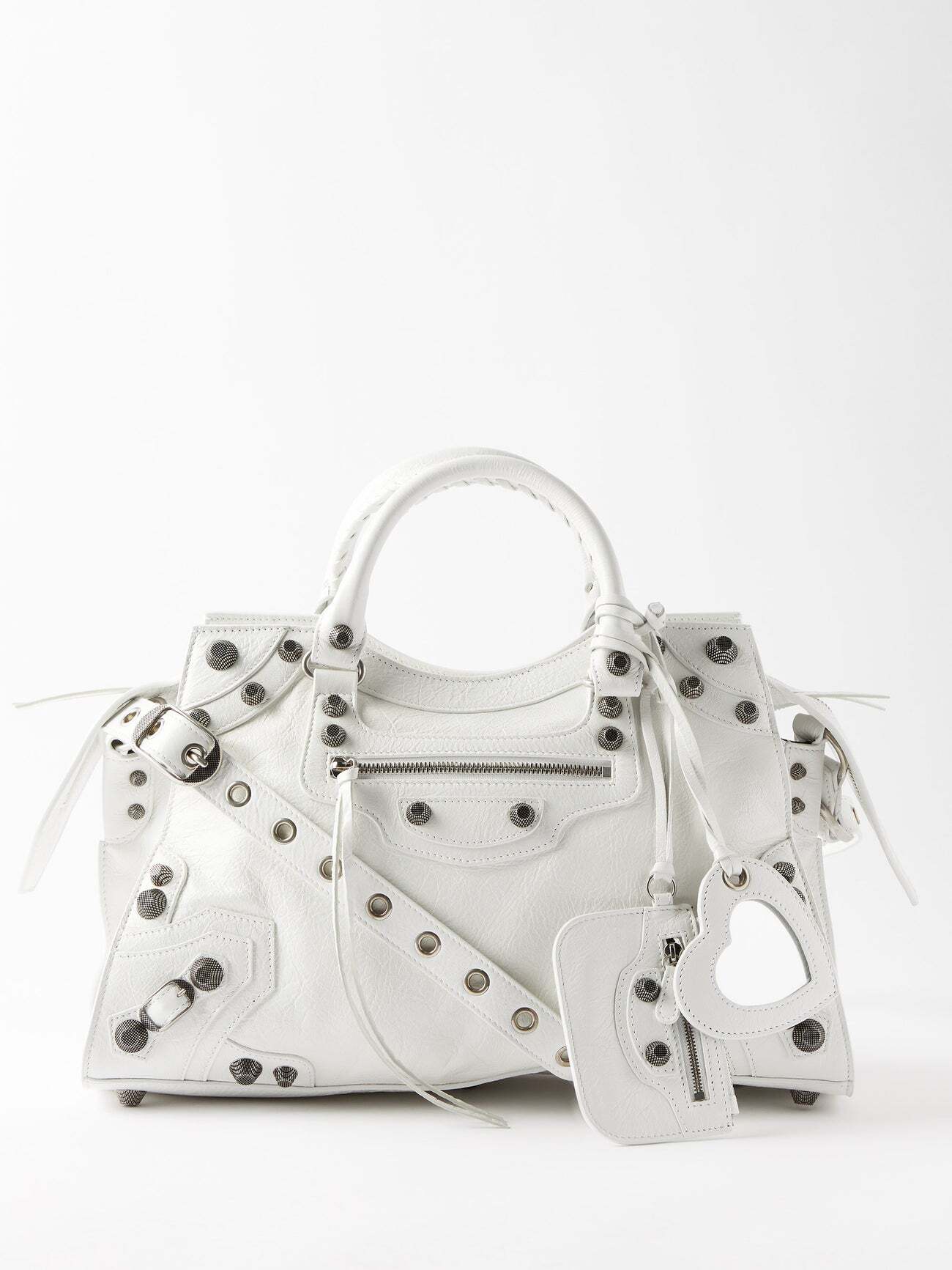 Balenciaga - Neo Cagole City Leather Shoulder Bag - Womens - White