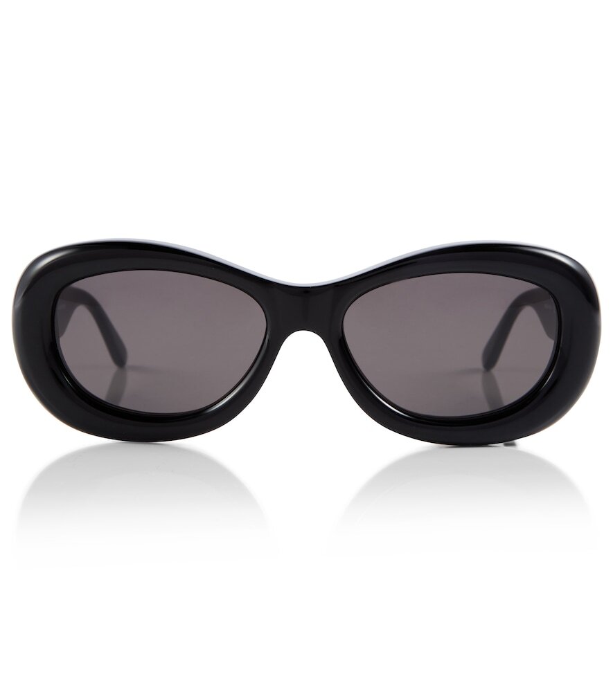 Courrèges Oval acetate sunglasses in black