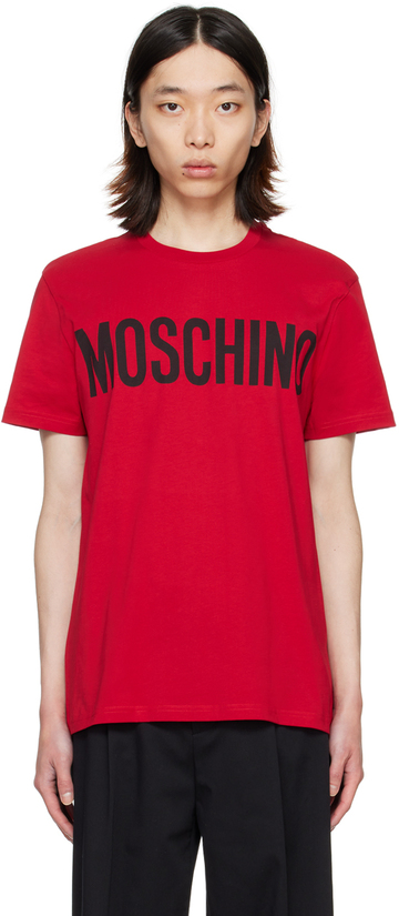 moschino red printed t-shirt