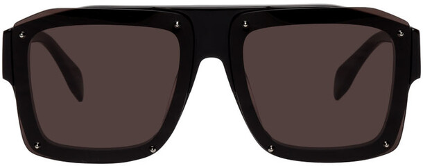 Alexander McQueen Black Square Stud Sunglasses