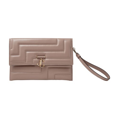 Jimmy Choo Square Envelop clutch in gold / pink