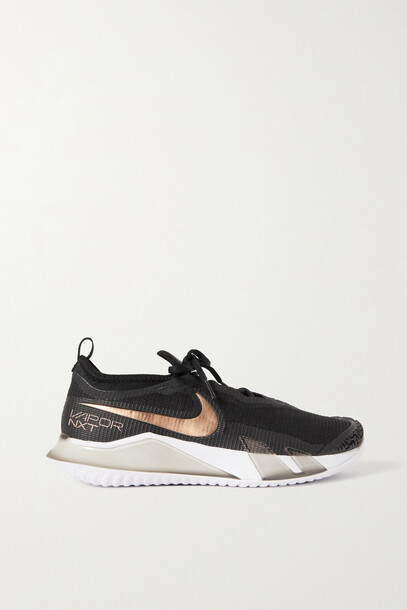 Nike - Nikecourt React Vapor Nxt Rubber-trimmed Mesh Sneakers - Black