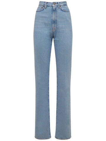 MADE IN TOMBOY Erica High Rise Straight Cotton Jeans in blue