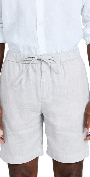 frescobol carioca felipe linen shorts light melange grey 28