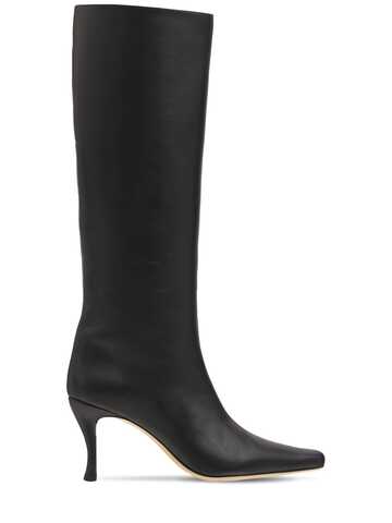by far 80mm stevie 42 leather tall boots in black
