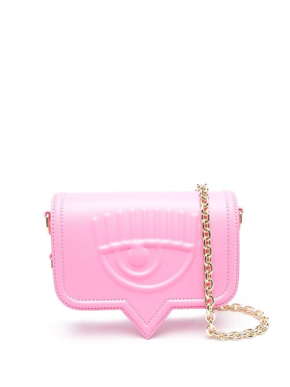 Chiara Ferragni Eyelike-embossed crossbody bag - Pink
