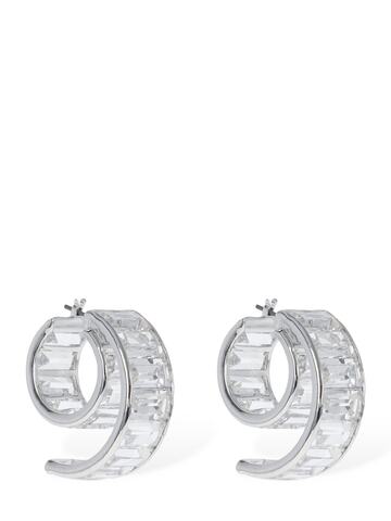 Matrix Swarovski Hoop Earrings in silver