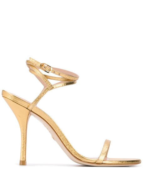 Stuart Weitzman Merinda metallic sandals in gold - Wheretoget