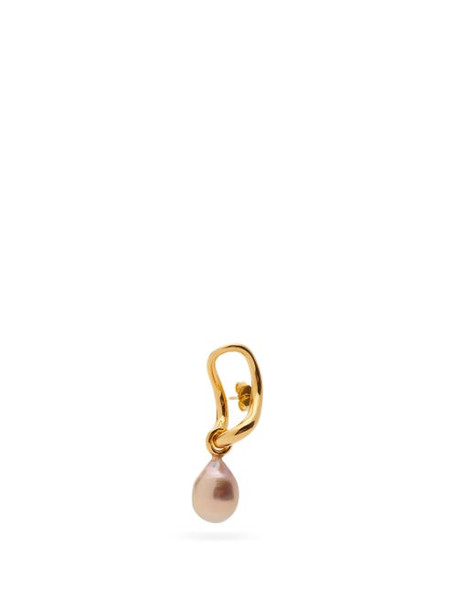 Charlotte Chesnais Fine Jewellery - Slide Pearl & 18kt Gold-vermeil Single Earring - Womens - Gold