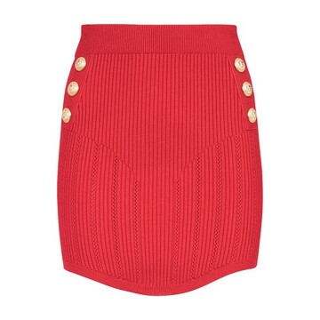 Balmain Short knit skirt with double-buttoned fastening