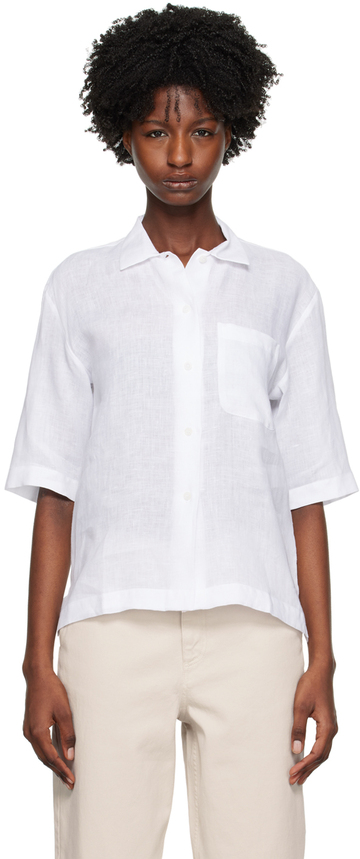 sunspel white pocket shirt