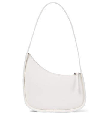 The Row Half Moon leather shoulder bag in white