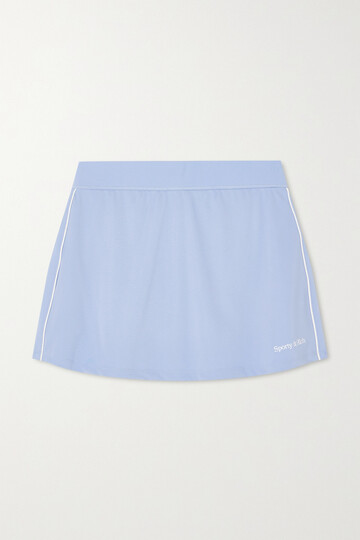 sporty & rich - printed stretch tennis skirt - blue