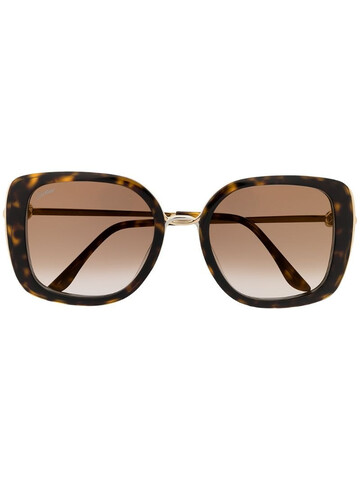 Cartier Eyewear tortoiseshell square frame sunglasses in brown