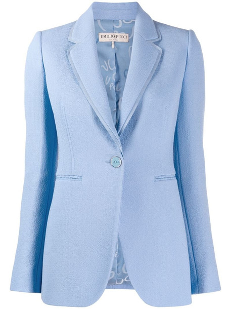 Emilio Pucci double lapel tailored blazer in blue