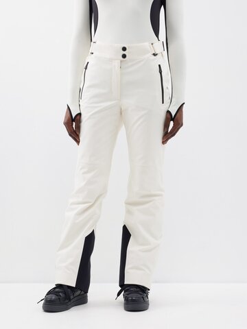 moncler grenoble - flared gore-tex ski trousers - womens - white