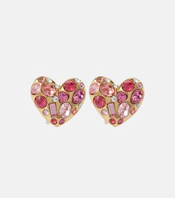 oscar de la renta crystal-embellished clip-on earrings