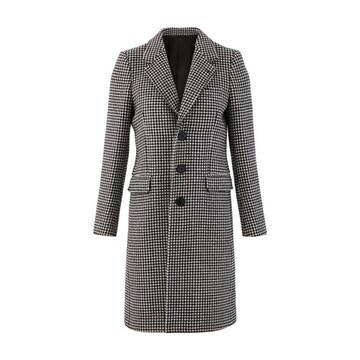 Celine Large Hounds Tooth Coat in black / white