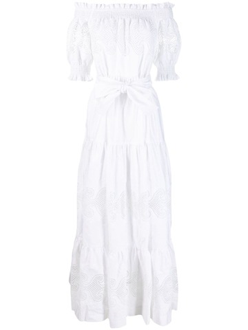 P.A.R.O.S.H. P.A.R.O.S.H. off-shoulder cotton dress - White