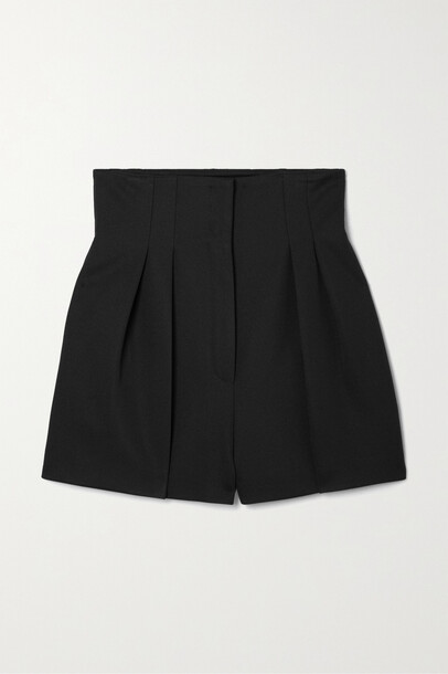 Fendi - Pleated Piqué Shorts - Black
