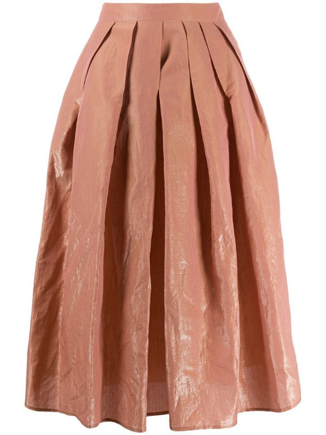 Fabiana Filippi pleated A-line skirt in pink