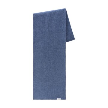 woolrich ribbed scarf in blue / grey