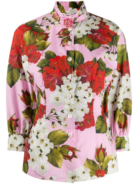 Dolce & Gabbana floral print blouse in pink