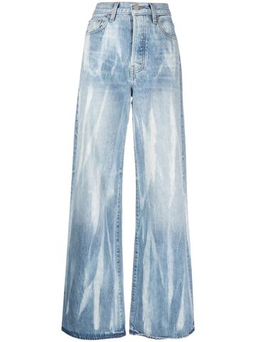 amiri wide-leg washed jeans - blue