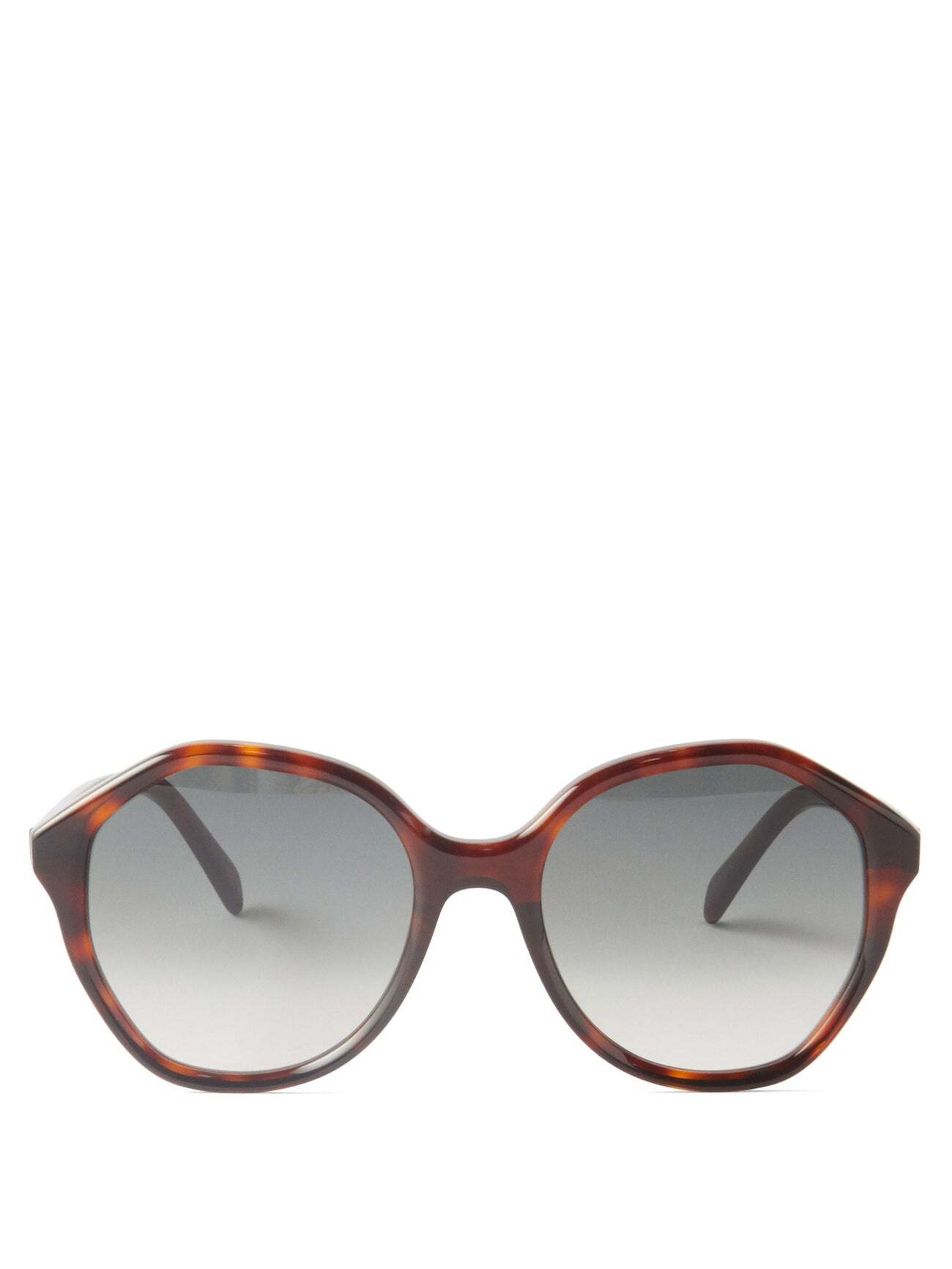 Celine Eyewear - Oversized Round Acetate Sunglasses - Womens - Dark Brown